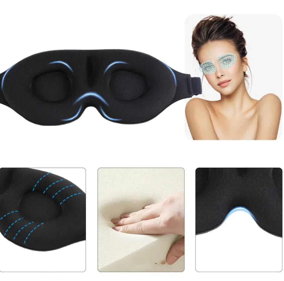 3D Black Sleep Mask